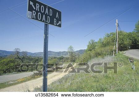 A sign that reads “Road A/Road B” View Large Photo Image Picture - A sign that reads “Road A/Road B”. Fotosearch