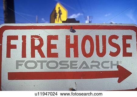 Picture - Fire House sign. Fotosearch
