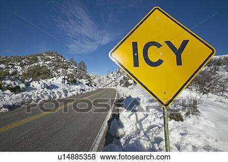 “Icy” road sign View Large Photo Image Stock Photo - “Icy” road sign. Fotosearch