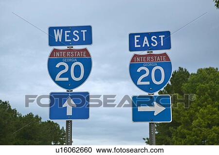 Interstate 20 Highway Signs View Large Photo Image Stock Image - Interstate 20 Highway Signs. Fotosearch