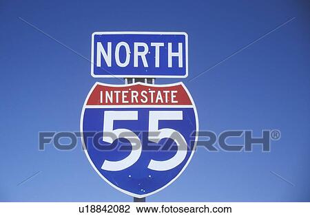 Interstate Highway 55 going North View Large Photo Image Stock Image - Interstate Highway 55 going North. Fotosearch