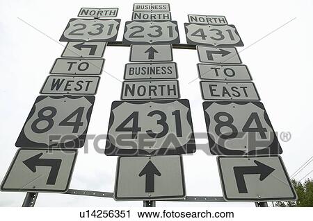 State highway signs pointing in all directions in Southeast USA View Large Photo Image Stock Image - State highway signs pointing in all directions in Southeast USA. Fotosearch