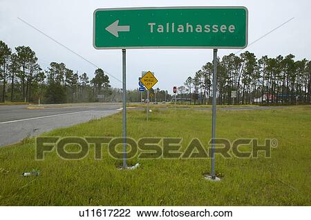 Stock Image - Tallahassee Florida Freeway sign. Fotosearch