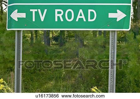 TV Road Sign in Georgia View Large Photo Image Stock Photograph - TV Road Sign in Georgia. Fotosearch