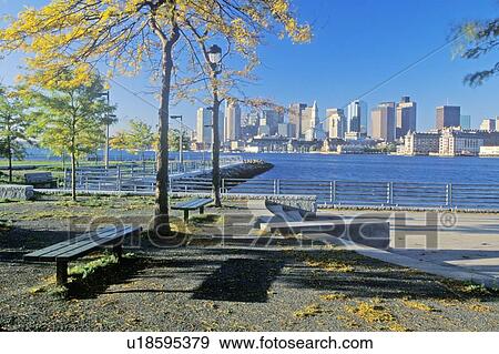 Boston skyline Seen From Park View Large Photo Image Stock Photo - Boston skyline Seen From Park. Fotosearch