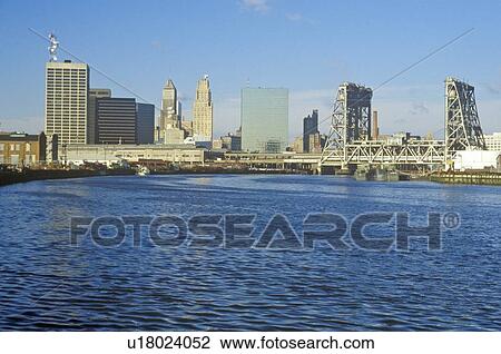 Stock Image - Newark skyline from the river. Fotosearch