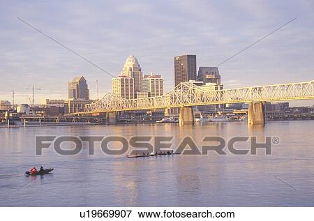 Stock Photo - Ohio River and Louisville skyline. Fotosearch