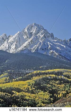 Wilson Peak in the Sneffels Mountain Range, Dallas Divide, Last Dollar Ranch Road View Large Photo Image Picture - Wilson Peak in the Sneffels Mountain Range, Dallas Divide, Last Dollar Ranch Road. Fotosearch