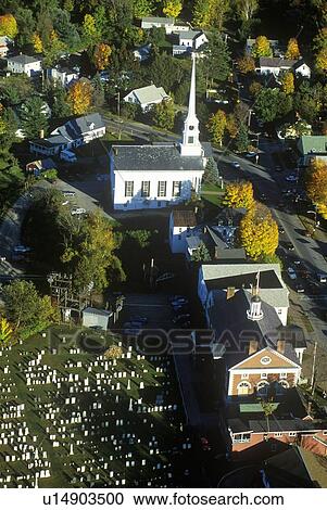Stock Image - Aerial view of Stowe. Fotosearch