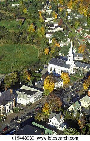 Stock Image - Aerial view of Stowe. Fotosearch