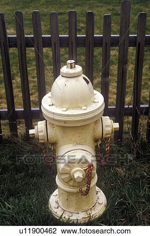 Stock Image - Fire hydrant in small town MT. Fotosearch