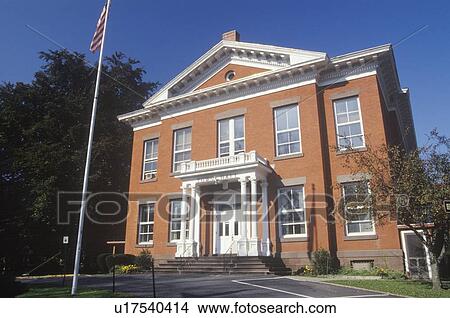 Picture - Brick town hall, Great Barrington, MA. Fotosearch