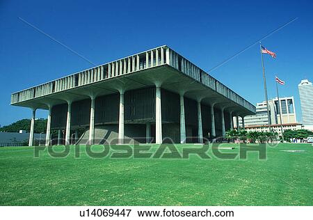 Stock Photo - State Capitol of Hawaii, Honolulu. Fotosearch
