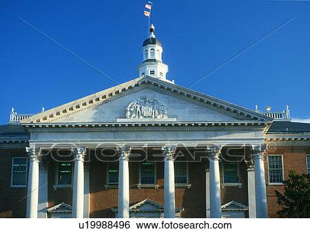 Stock Photograph - State Capitol of Maryland, Annapolis. Fotosearch