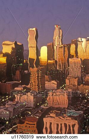 impressionism - Los Angeles at sunset View Large Photo Image Stock Photo - impressionism - Los Angeles at sunset. Fotosearch