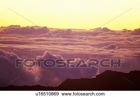 Stock Photo - Mount Haleakala Volcano at Sunrise. Fotosearch