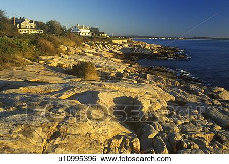 Ocean front home at sunset View Large Photo Image Stock Photograph - Ocean front home at sunset. Fotosearch