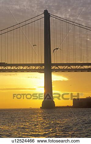 Sunrise on the Bay Bridge, San Francisco View Large Photo Image Stock Photograph - Sunrise on the Bay Bridge, San Francisco. Fotosearch