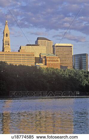 Sunrise on the Hartford skyline and Connecticut River View Large Photo Image Stock Photography - Sunrise on the Hartford skyline and Connecticut River. Fotosearch