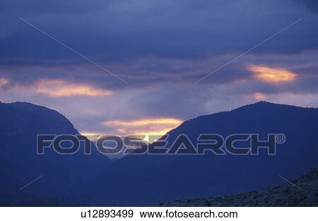 Sunset and Snowy Mountains View Large Photo Image Stock Photo - Sunset and Snowy Mountains. Fotosearch