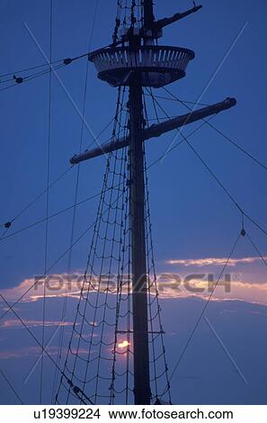 Picture - Silhouette of 'God Speed', historic site of first English settlement. Fotosearch