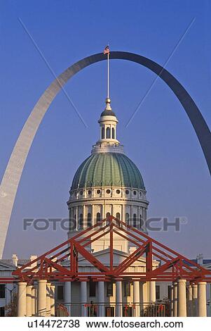 St. Louis Arch and Old Courthouse View Large Photo Image Stock Photo - St. Louis Arch and Old Courthouse. Fotosearch