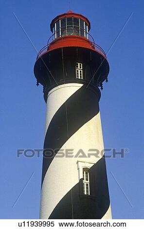 Stock Photography - Striped Lighthouse. Fotosearch