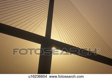 Tampa Sunshine Skyway Bridge, world's longest cable-stayed concrete bridge View Large Photo Image Picture - Tampa Sunshine Skyway Bridge, world's longest cable-stayed concrete bridge. Fotosearch
