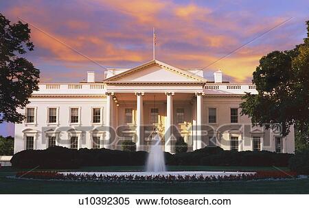 The White House at dusk View Large Photo Image Stock Photography - The White House at dusk. Fotosearch