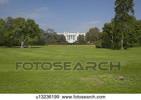 Stock Photo - The White House South Lawn. Fotosearch