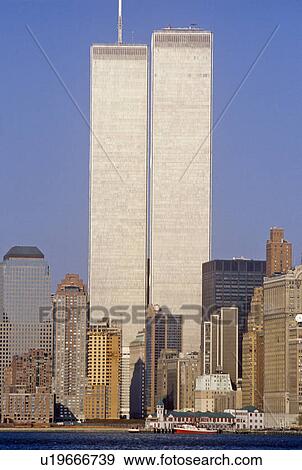World Trade Towers, New York City View Large Photo Image Stock Photo - World Trade Towers, New York City. Fotosearch