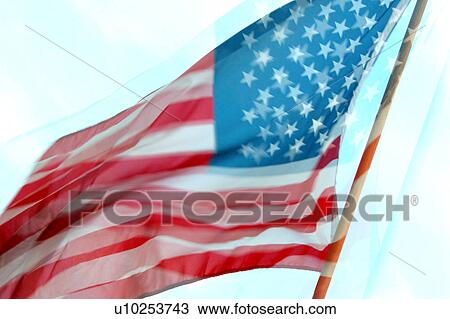 Flag waving Drawing | u10253743 | Fotosearch