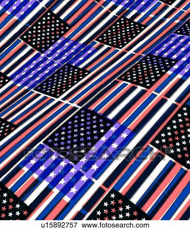 repeating flag pattern View Large Illustration Stock Illustration - repeating flag pattern. Fotosearch