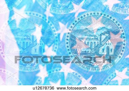 Stock Illustration - seals overlayed with stars. Fotosearch