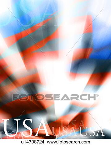 U. S. A with red stripes View Large Illustration Stock Illustration - U. S. A with red stripes. Fotosearch