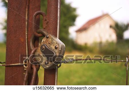 padlock on gate