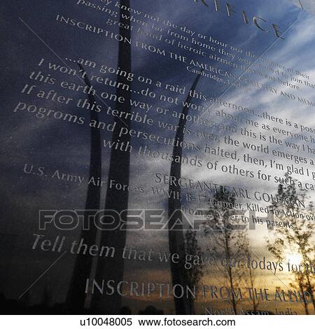 Three spires of Air Force Memorial reflected in marble engraved plaque in Arlington Virginia View Large Photo Image Stock Photography - Three spires of Air Force Memorial reflected in marble engraved plaque in Arlington Virginia. Fotosearch