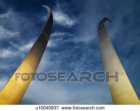 Stock Photo - Two spires of Air Force Memorial in Arlington, Virginia. Fotosearch