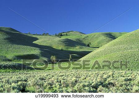 Stock Image - America, blue, bergland, america. Fotosearch