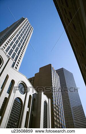 Low angle view of tall buildings in downtown Atlanta, Georgia. View Large Photo Image Stock Photo - Low angle view of tall buildings in downtown Atlanta, Georgia.. Fotosearch