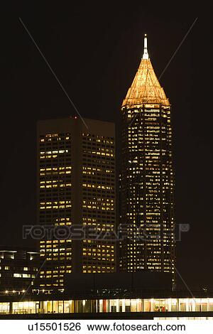Nightscape of Atlanta, Georgia skyline. View Large Photo Image Stock Photograph - Nightscape of Atlanta, Georgia skyline.. Fotosearch