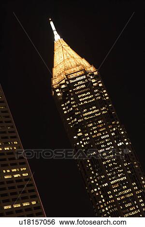 Stock Photograph - Nightscape of Atlanta, Georgia buildings.. Fotosearch
