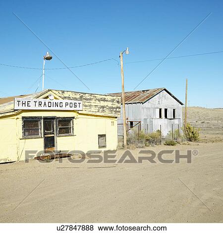 Old trading post in desert landscape of Utah. View Large Photo Image Stock Photo - Old trading post in desert landscape of Utah.. Fotosearch