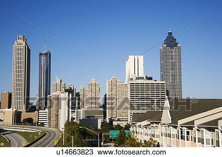 Stock Image - Skyline of Atlanta, Georgia.. Fotosearch