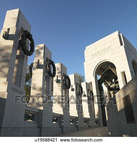 Stock Image - World War II Memorial in Washington, D. C., USA.. Fotosearch