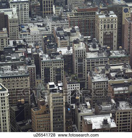Aerial view from Empire State Building, New York City View Large Photo Image Stock Photo - Aerial view from Empire State Building, New York City. Fotosearch
