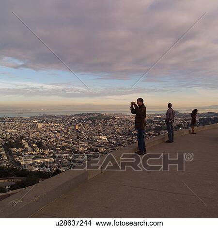 Taking pictures of Aerial View of San Francisco View Large Photo Image Picture - Taking pictures of Aerial View of San Francisco. Fotosearch