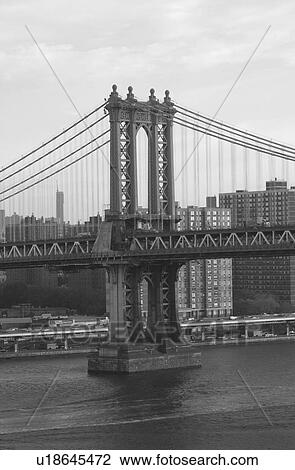 Stock Image - Manhattan Bridge, New York City. Fotosearch
