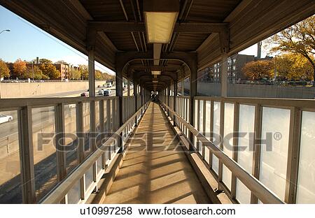 Stock Photo - A sheltered gangway. Fotosearch