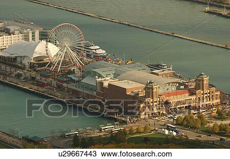 Stock Image - Aerial View of Chicago. Fotosearch